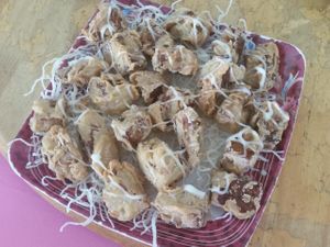 Fried pumpkin - love this!  at Naruwan Vegetarian Restaurant in Yong Peng
