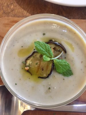  Eggplant cold soup ... soooo good !!! at Ameen's Oven in Nishinomiya