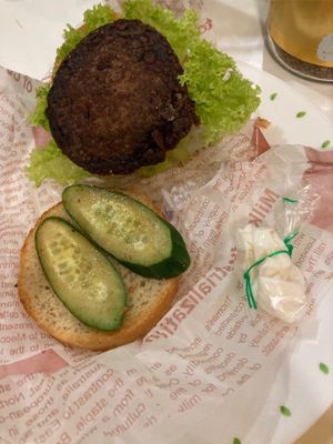 Burger at Nature Cafe 自然疏食 - The Aperia in Central Singapore