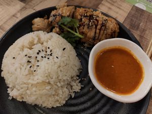 Mock chicken rice at Nature Cafe 自然疏食 - The Aperia in Central Singapore