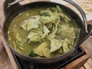 In-house Green Curry Vegetables 招牌青咖喱菜  at Nature Cafe 自然疏食 - The Aperia in Central Singapore