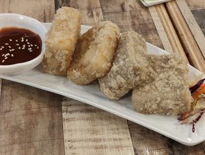 Yam and Carrot Cake 自然鸳鸯糕 at Nature Cafe 自然疏食 - The Aperia in Central Singapore