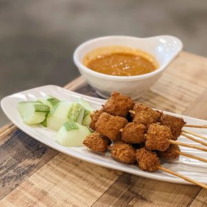 Vegan Satay at Nature Cafe 自然疏食 - The Aperia in Central Singapore