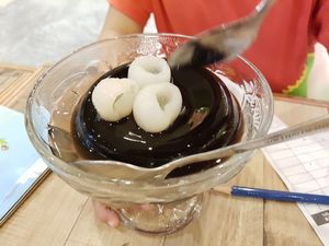 Grass Jelly Longan $4.30 at Nature Cafe 自然疏食 - The Aperia in Central Singapore