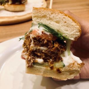Juicy Mayo Burger at Nature Cafe 自然疏食 - The Aperia in Central Singapore