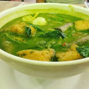 Thai green curry with Kway Teow  at Nature Cafe 自然疏食 - The Aperia in Central Singapore