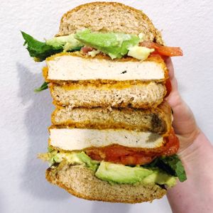 Buffalo Chickin’ Sandwich at Veggie Grill by Next Level in Pasadena