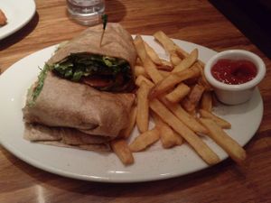 BLTA wrap at Veggie Grill by Next Level in Pasadena