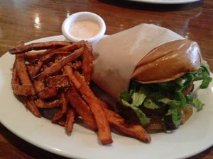 Bad Boy burger at Veggie Grill by Next Level in Pasadena