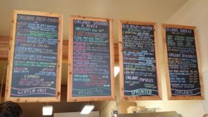 Highly Detailed Menu Board at Easy Living Foods in Novato