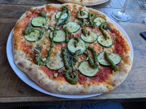 Tokoi pizza at ONDA in Helsinki