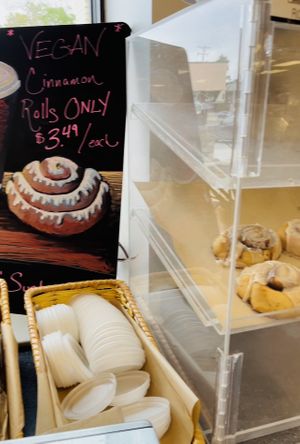 Vegan cinnamon roll  at The Co-op Cafe in Erie