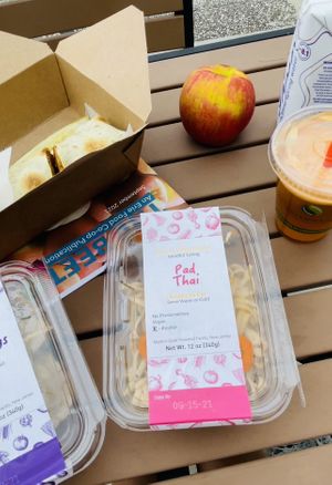 Wrap and juice  at The Co-op Cafe in Erie