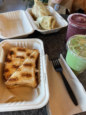 Sandwich wrap smoothies   at The Co-op Cafe in Erie