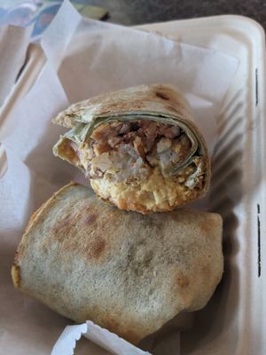 Vegan breakfast wrap! at The Co-op Cafe in Erie