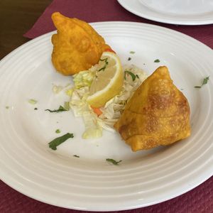 Vegetable samosas at The Kathmandu in Torremolinos