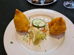 Vegetable samosa starter at The Kathmandu in Torremolinos