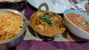 Pilau rice, Karahi, the Katmandu - all delicious 😋 at The Kathmandu in Torremolinos
