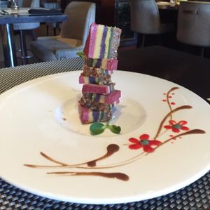 Rainbow torte   at Au Lac - DTLA in Los Angeles