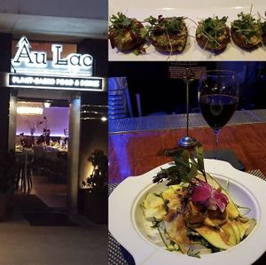 Raw Lasagna and stuffed mushrooms incredible  at Au Lac - DTLA in Los Angeles
