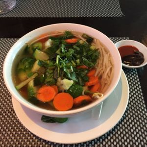 best veggie pho ever!!! at Au Lac - DTLA in Los Angeles
