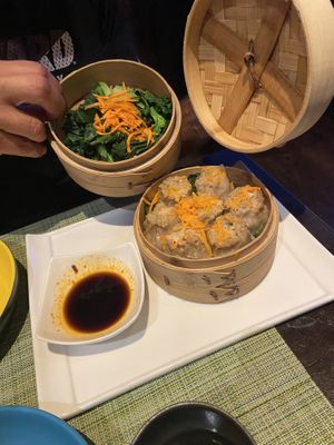 3 different dumplings  at Au Lac - DTLA in Los Angeles