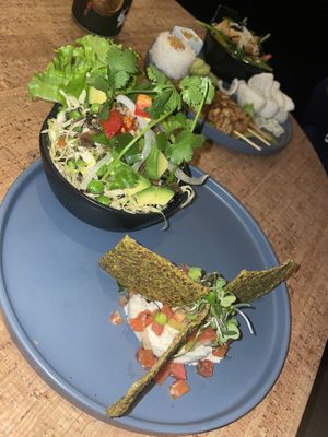 The (#1) paella and olive cheese dip lunch special  #Veganuary at Au Lac - DTLA in Los Angeles