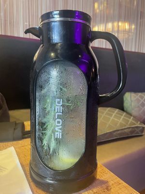 Rosemary lemon cucumber infused water  at Au Lac - DTLA in Los Angeles