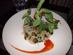 garlic noodles at Au Lac - DTLA in Los Angeles