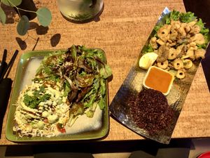 Tostada / Calamari   at Au Lac - DTLA in Los Angeles