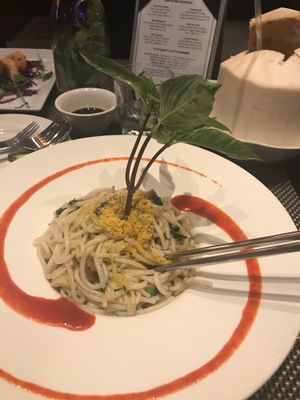 garlic basil at Au Lac - DTLA in Los Angeles