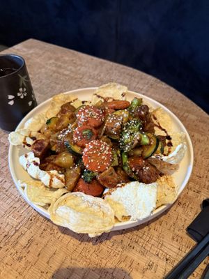 Sweet and spicy tempeh  at Au Lac - DTLA in Los Angeles
