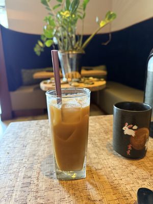 Vietnamese iced coffee  at Au Lac - DTLA in Los Angeles