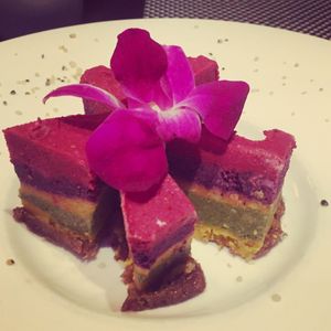 Rainbow cake at Au Lac - DTLA in Los Angeles