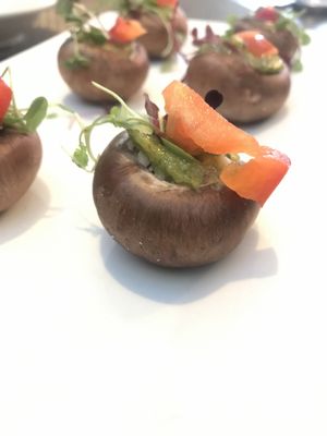 My fav of all time - raw crimini mushrooms at Au Lac - DTLA in Los Angeles