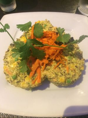 raw curried rice  at Au Lac - DTLA in Los Angeles