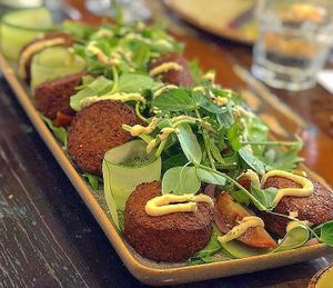 Quinoa & Chickpea Falafel Salad [V/NFO] at Vege Rama in West End