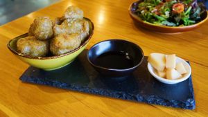 Matcha Tempura Cauliflower at Vege Rama in West End