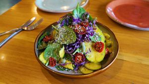 Raw Zucchini Tagliatelle at Vege Rama in West End