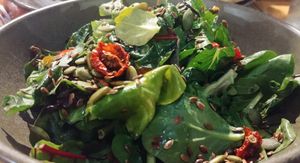 Leaves and seeds salad at Vege Rama in West End
