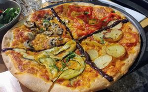 4 corners pizza at Vege Rama in West End