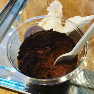 tofu chocolate mousse at Qibi - Eaux-Vives in Geneva