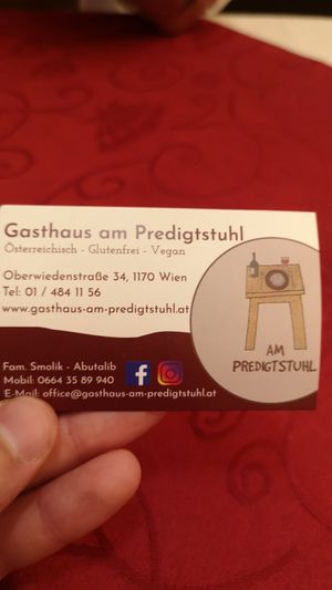 Visitenkarte at Gasthaus am Predigtstuhl in Vienna