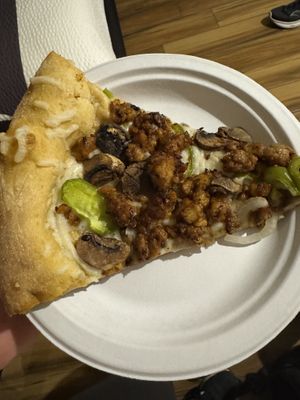 Garlic base with tempeh (slice of XL)  at Mellow Mushroom in Clearwater