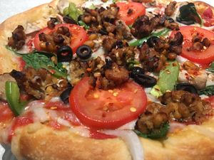 Specialty Pizza: Veg Out with added teriyaki tempeh   at Mellow Mushroom in Clearwater