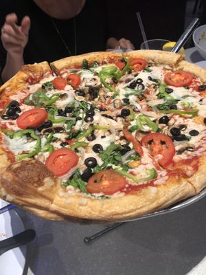 Large veggie pizza  at Mellow Mushroom in Clearwater