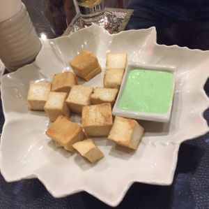 Fried tofu at Diamond Restaurant in Bangkok