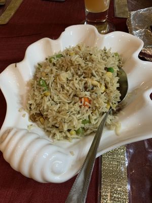Rice with cashew at Diamond Restaurant in Bangkok
