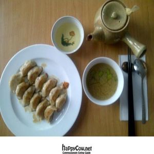 Fried dumplings are so yummy. I'm really grateful to find this vegan cafe while I'm traveling in Munich! at Kaede in Munich
