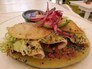 Enchilada no cheese at Co.ConAmor in Tulum